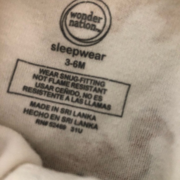 Wonder Nation Baby Boy Full Zip Sleeper, Footies, Pajamas, size 3-6 months, zoo - Picture 3 of 3